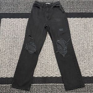 PacSun 90s Boyfriend Jeans Women’s 26 Washed Denim Distressed Rigid Straight Leg